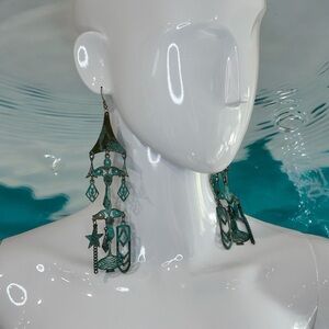 Statement Boho Wind Chime Dangler Earrings